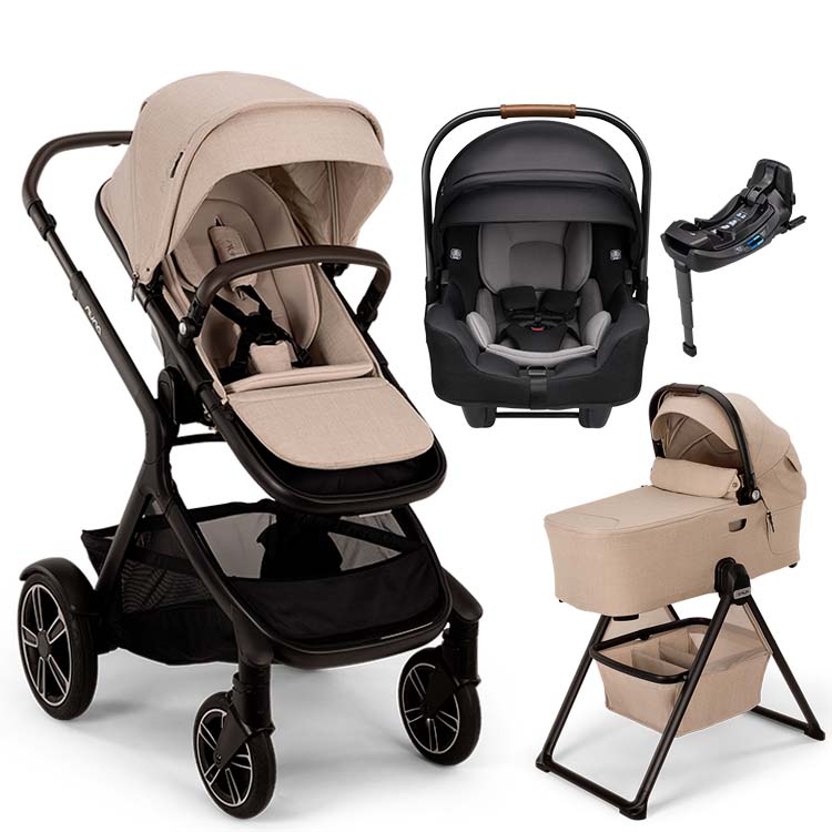 Nuna® DEMI™ Next + Bassinet + PIPA Aire / PIPA RX / PIPA Aire RX + Rider Board Travel System
