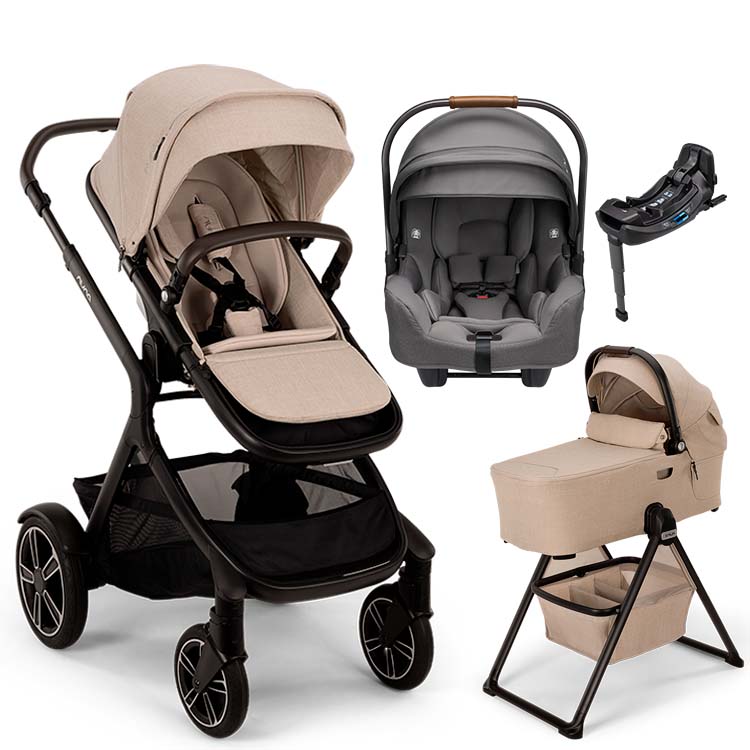 Nuna® DEMI™ Next + Bassinet + PIPA Aire / PIPA RX / PIPA Aire RX + Rider Board Travel System