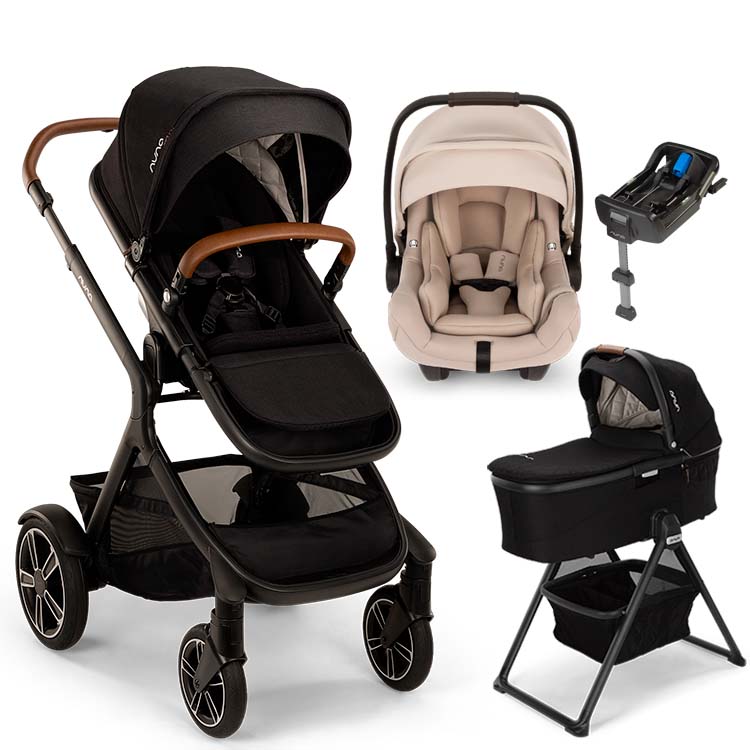 Nuna® DEMI™ Next + Bassinet + PIPA Aire / PIPA RX / PIPA Aire RX + Rider Board Travel System