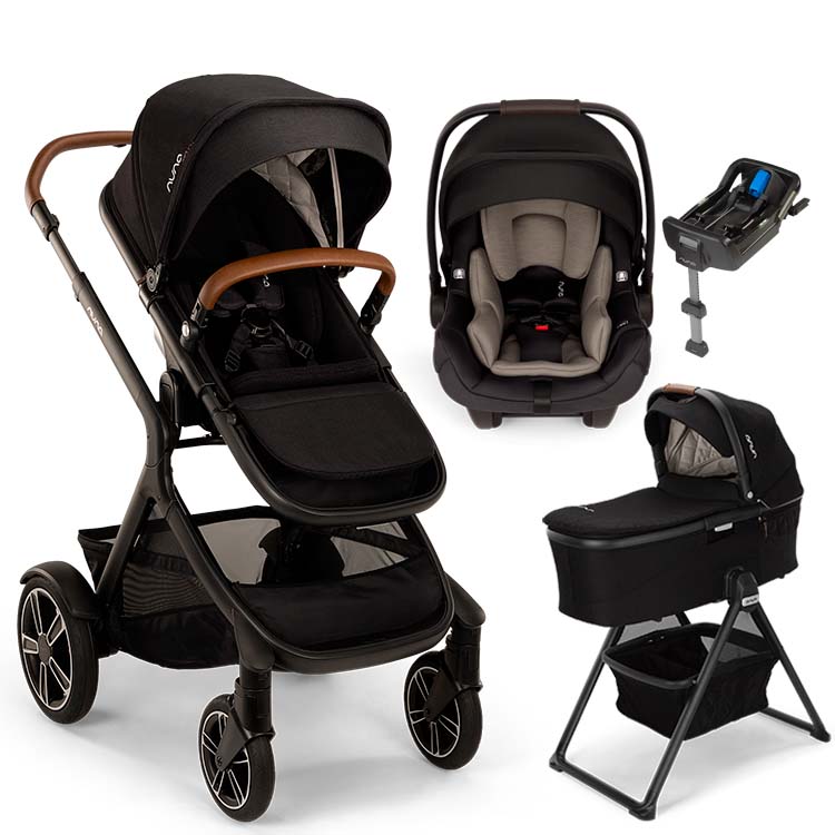 Nuna® DEMI™ Next + Bassinet + PIPA Aire / PIPA RX / PIPA Aire RX + Rider Board Travel System