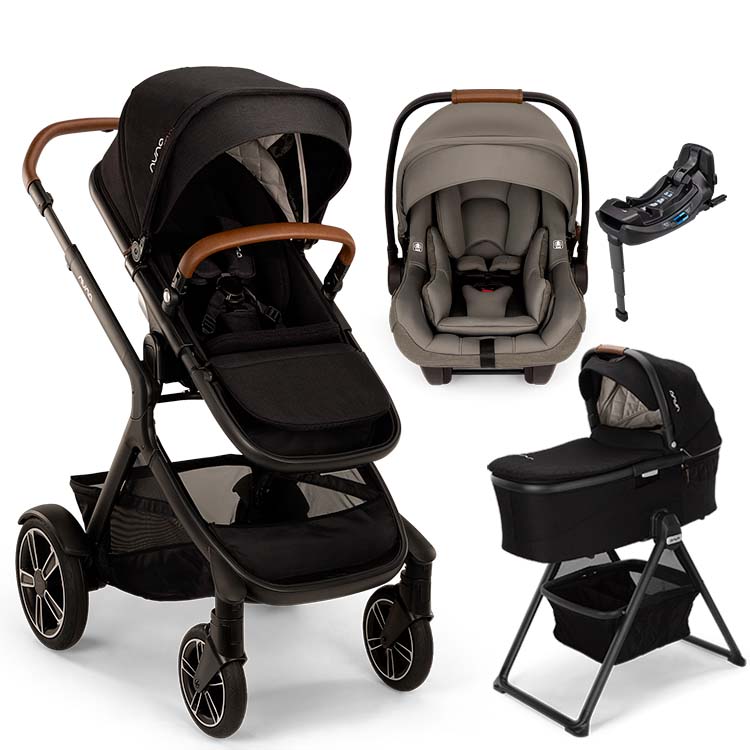 Nuna® DEMI™ Next + Bassinet + PIPA Aire / PIPA RX / PIPA Aire RX + Rider Board Travel System