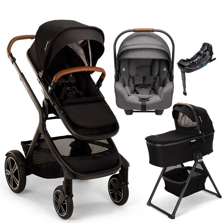 Nuna® DEMI™ Next + Bassinet + PIPA Aire / PIPA RX / PIPA Aire RX + Rider Board Travel System