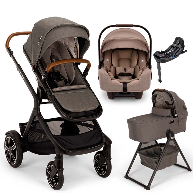 Nuna® DEMI™ Next + Bassinet + PIPA Aire / PIPA RX / PIPA Aire RX + Rider Board Travel System