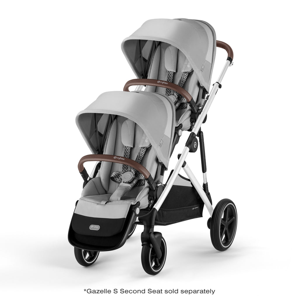 cybex gazelle twin stroller Cybex Gazelle S Double Stroller Moon Black/Black Frame