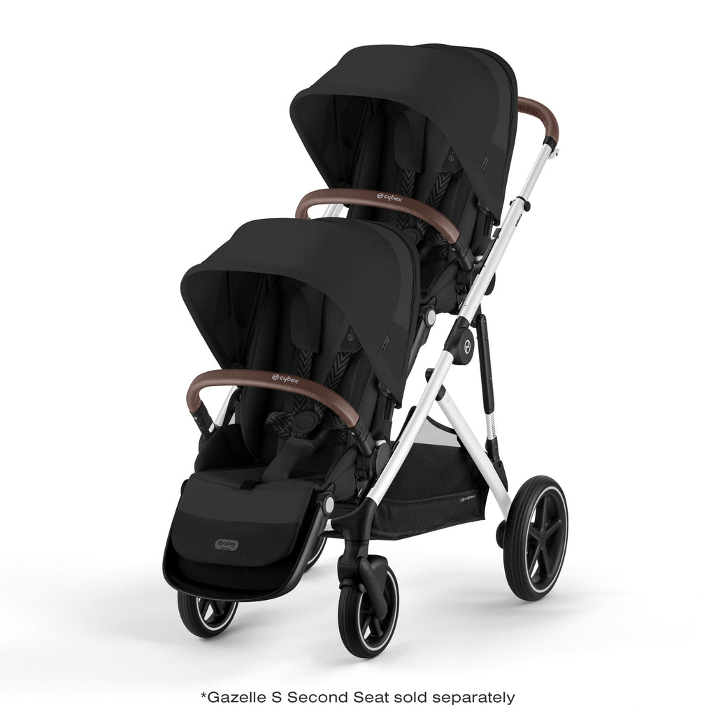 Cybex Gazelle S Double Stroller Moon Black/Black Frame