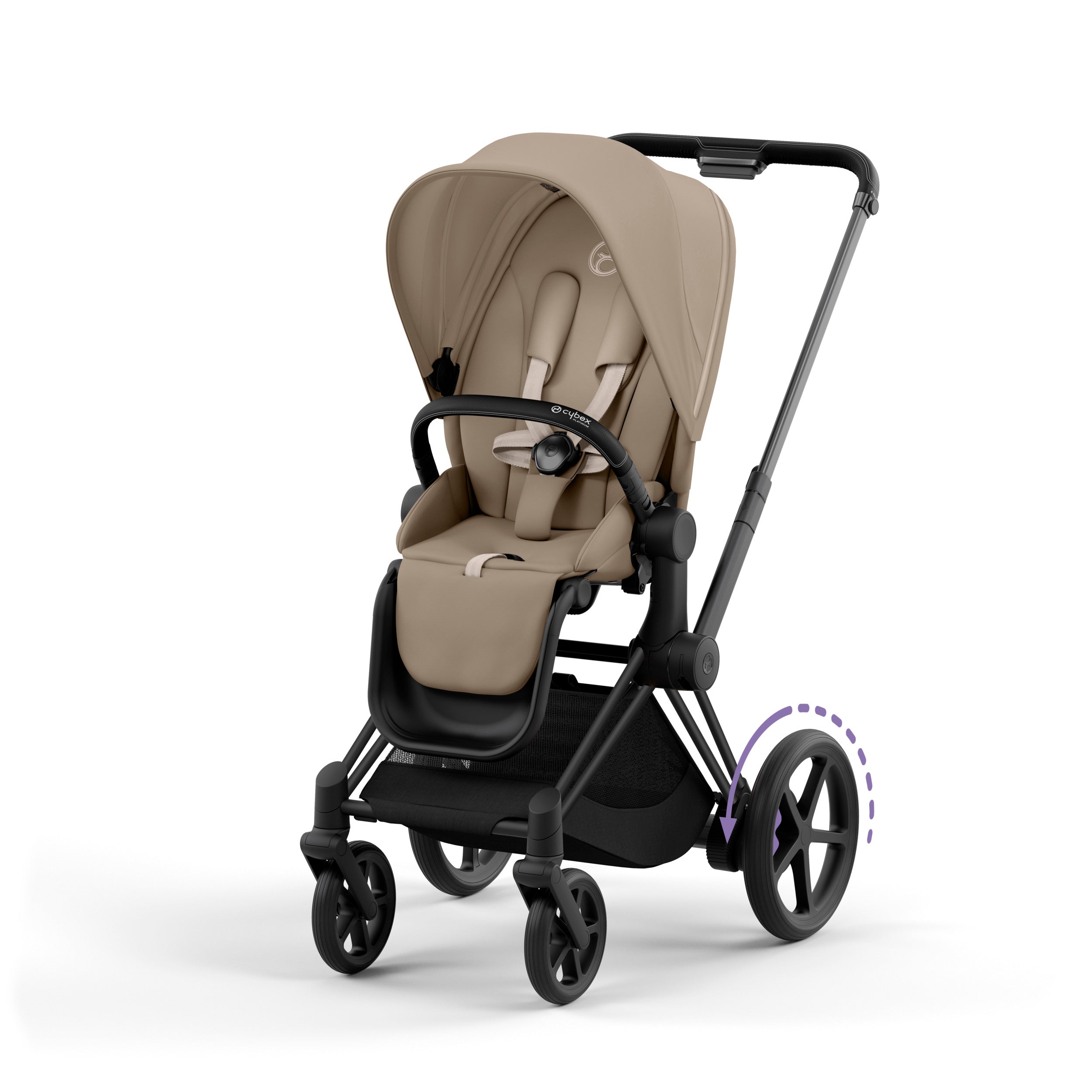 cybex puma stroller Cybex ePriam 2 Complete Stroller Rose Gold/Brown Sepia Black