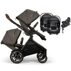 Nuna® DEMI™ Next Double Stroller for TWINS with 2 PIPA Aire / PIPA RX / PIPA Aire RX Car Seats