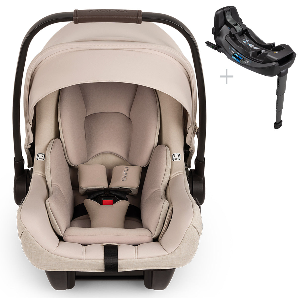 cybex car seat pillow Nuna PIPA Aire RX Infant Car Seat & RELX Base, Biscotti