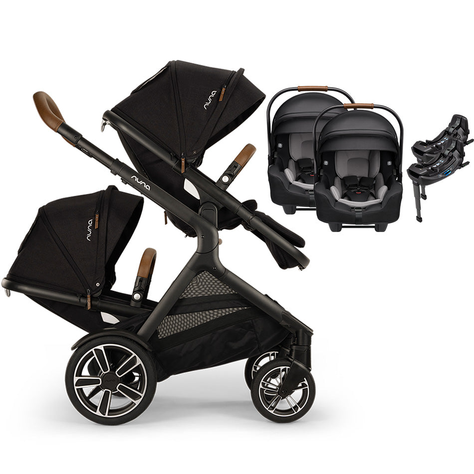 Nuna® DEMI™ Next Double Stroller for TWINS with 2 PIPA Aire / PIPA RX