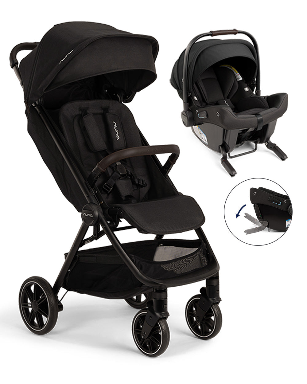 Nuna TRVL LX Stroller + PIPA URBN Car Seat Travel System