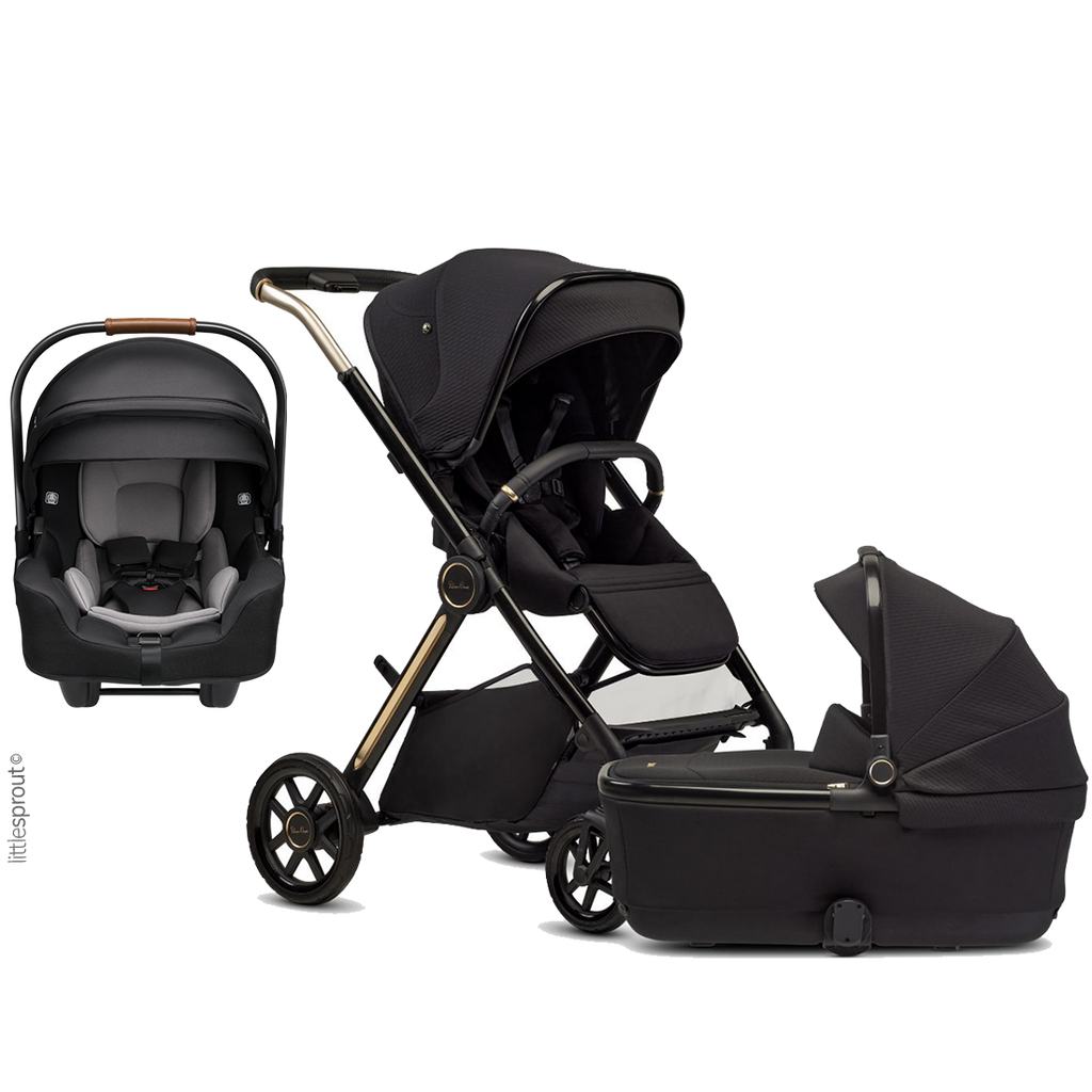 Silver Cross Reef 2 Stroller + Bassinet + Nuna Pipa RX / Pipa Aire RX Travel System