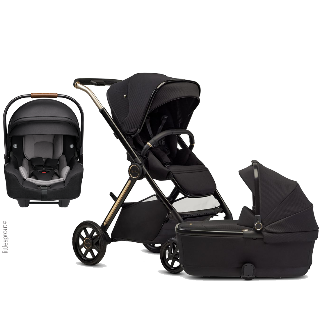 Silver Cross Reef 2 Stroller + Bassinet + Nuna Pipa RX / Pipa Aire RX Travel System