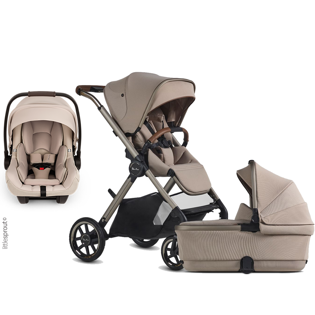 Silver Cross Reef 2 Stroller + Bassinet + Nuna Pipa RX / Pipa Aire RX Travel System