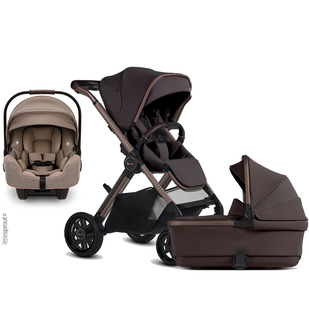 Silver Cross Reef 2 Stroller + Bassinet + Nuna Pipa RX / Pipa Aire RX Travel System