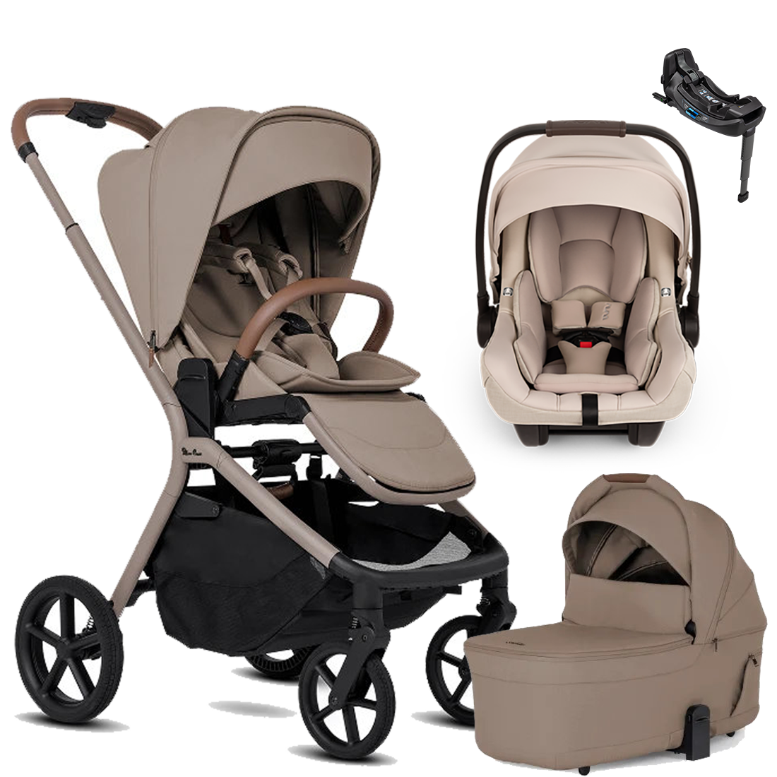 Silver Cross Breez Stroller + Bassinet + Nuna Pipa RX / Pipa Aire RX Travel System