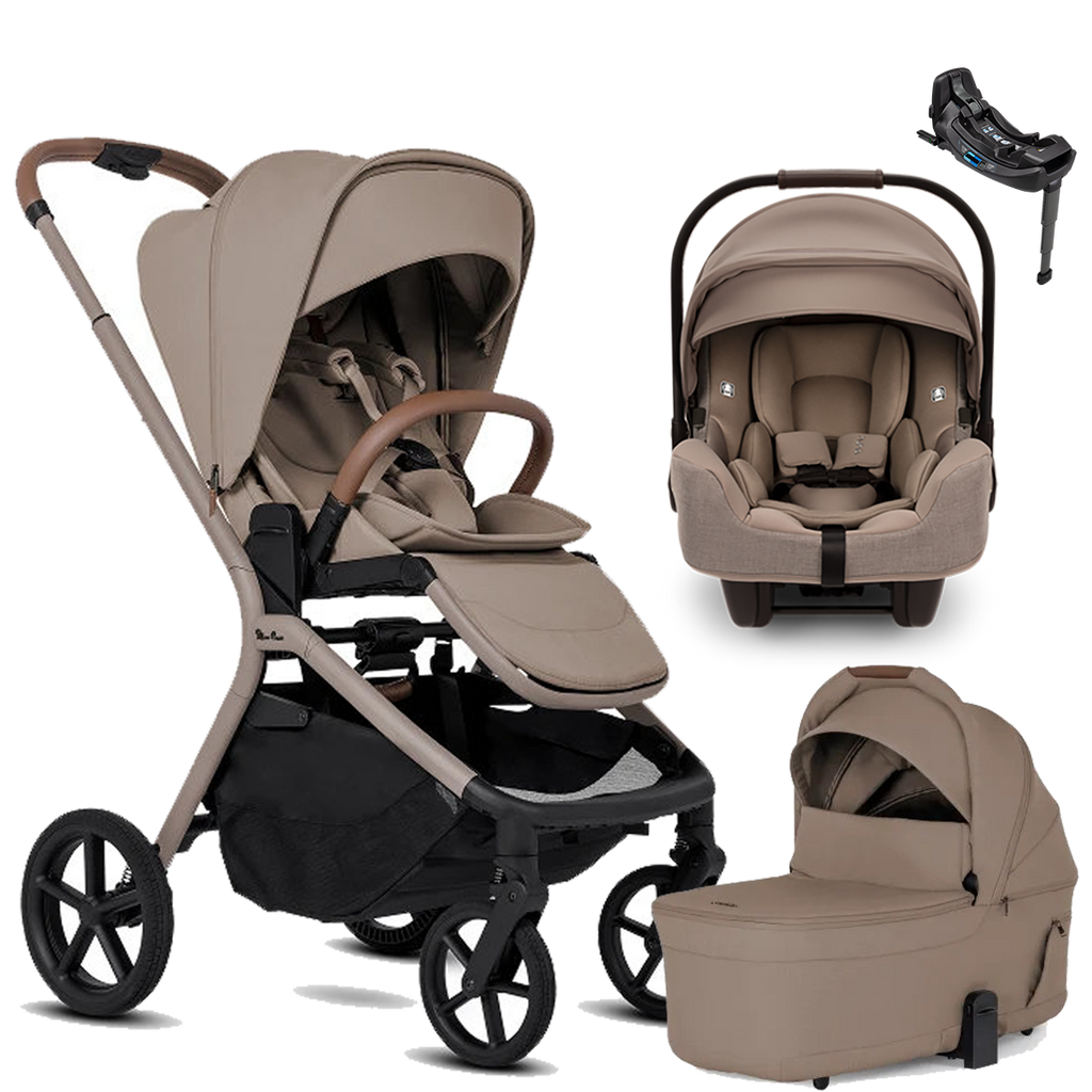 Silver Cross Breez Stroller + Bassinet + Nuna Pipa RX / Pipa Aire RX Travel System
