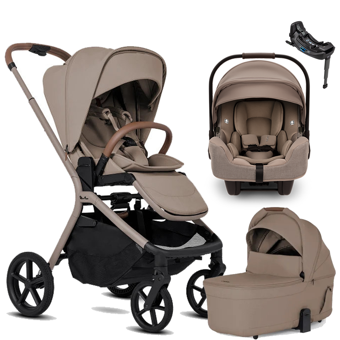 Silver Cross Breez Stroller + Bassinet + Nuna Pipa RX / Pipa Aire RX Travel System