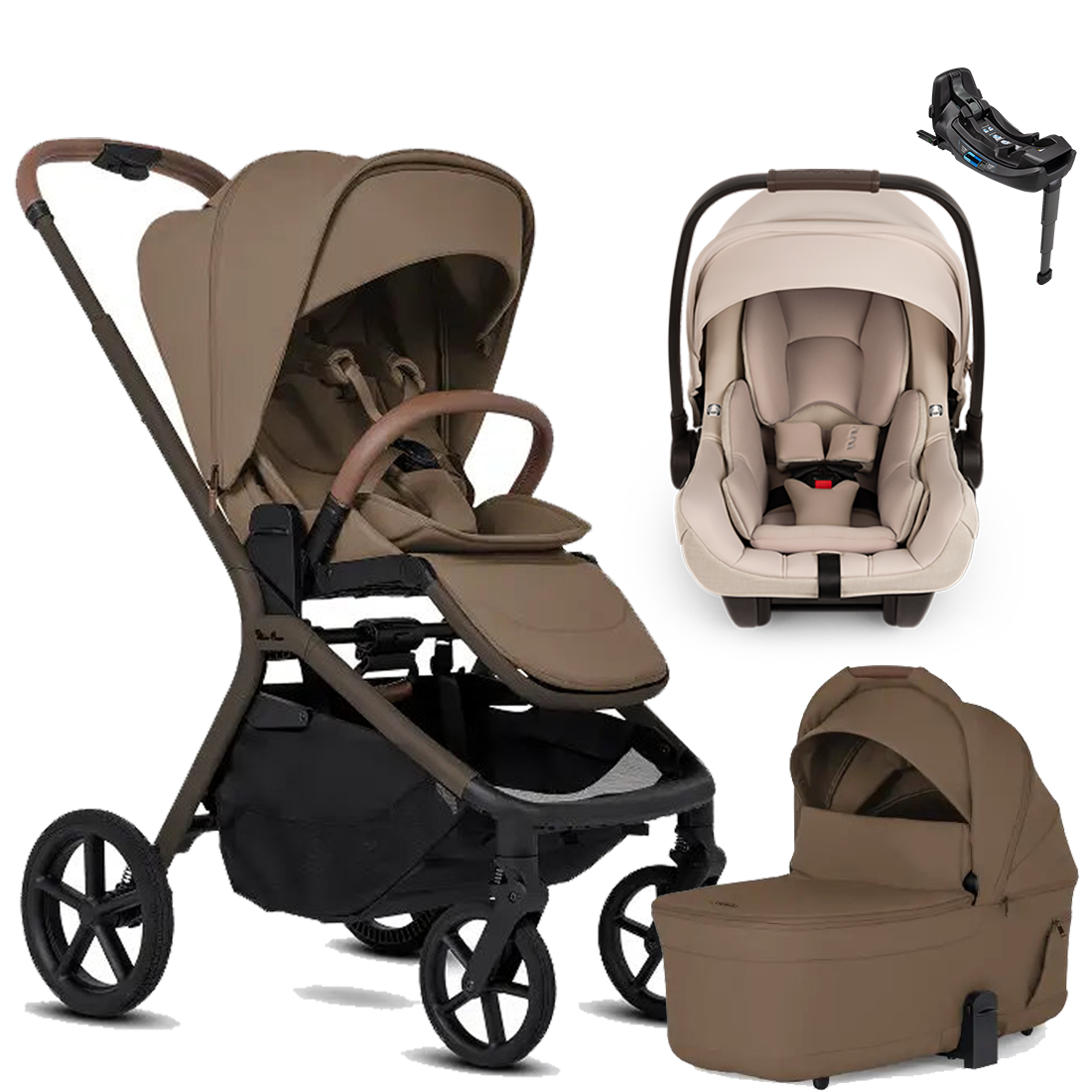Silver Cross Breez Stroller + Bassinet + Nuna Pipa RX / Pipa Aire RX Travel System