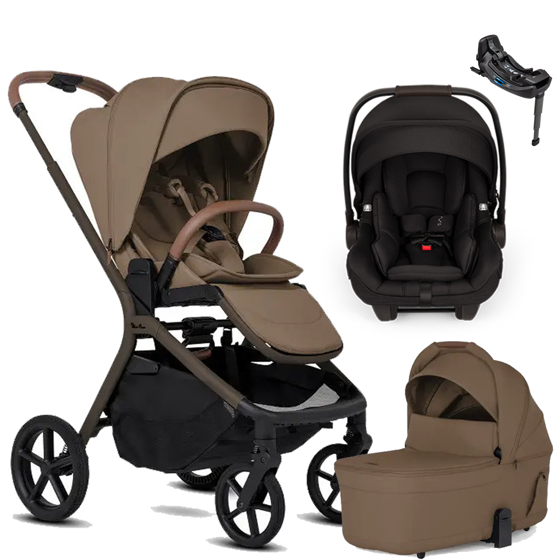 Silver Cross Breez Stroller + Bassinet + Nuna Pipa RX / Pipa Aire RX Travel System
