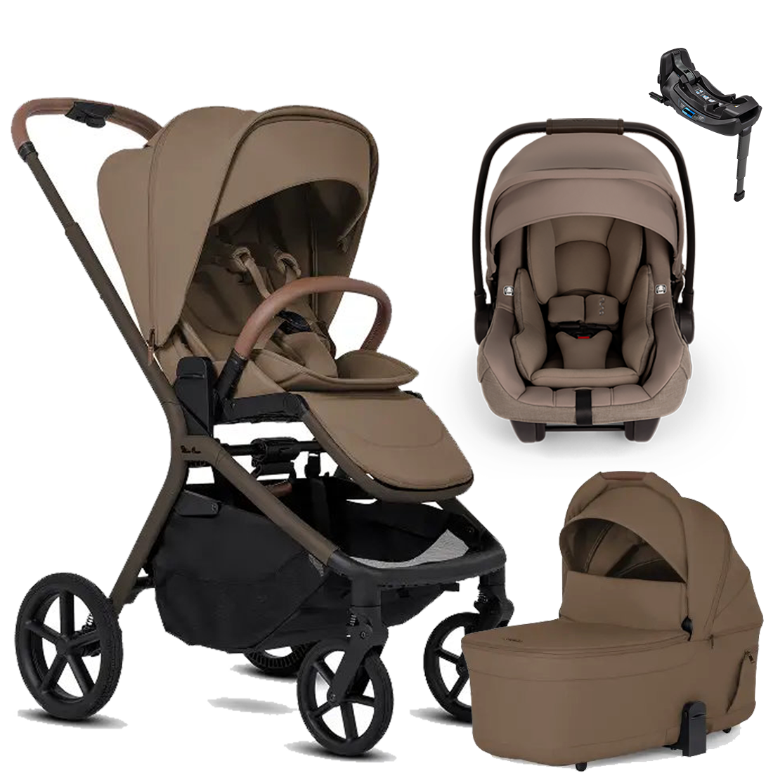 Silver Cross Breez Stroller + Bassinet + Nuna Pipa RX / Pipa Aire RX Travel System
