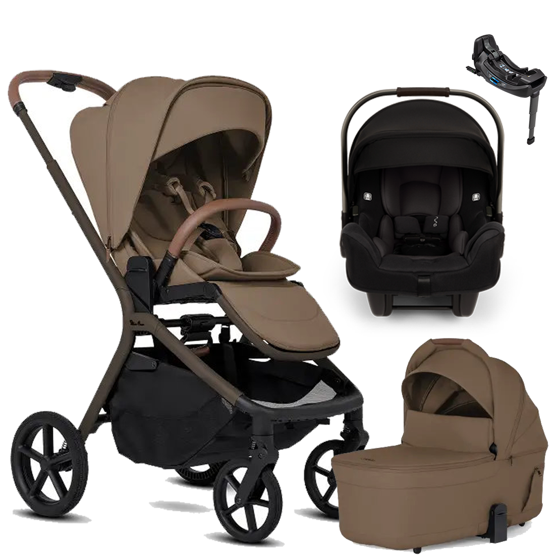 Silver Cross Breez Stroller + Bassinet + Nuna Pipa RX / Pipa Aire RX Travel System
