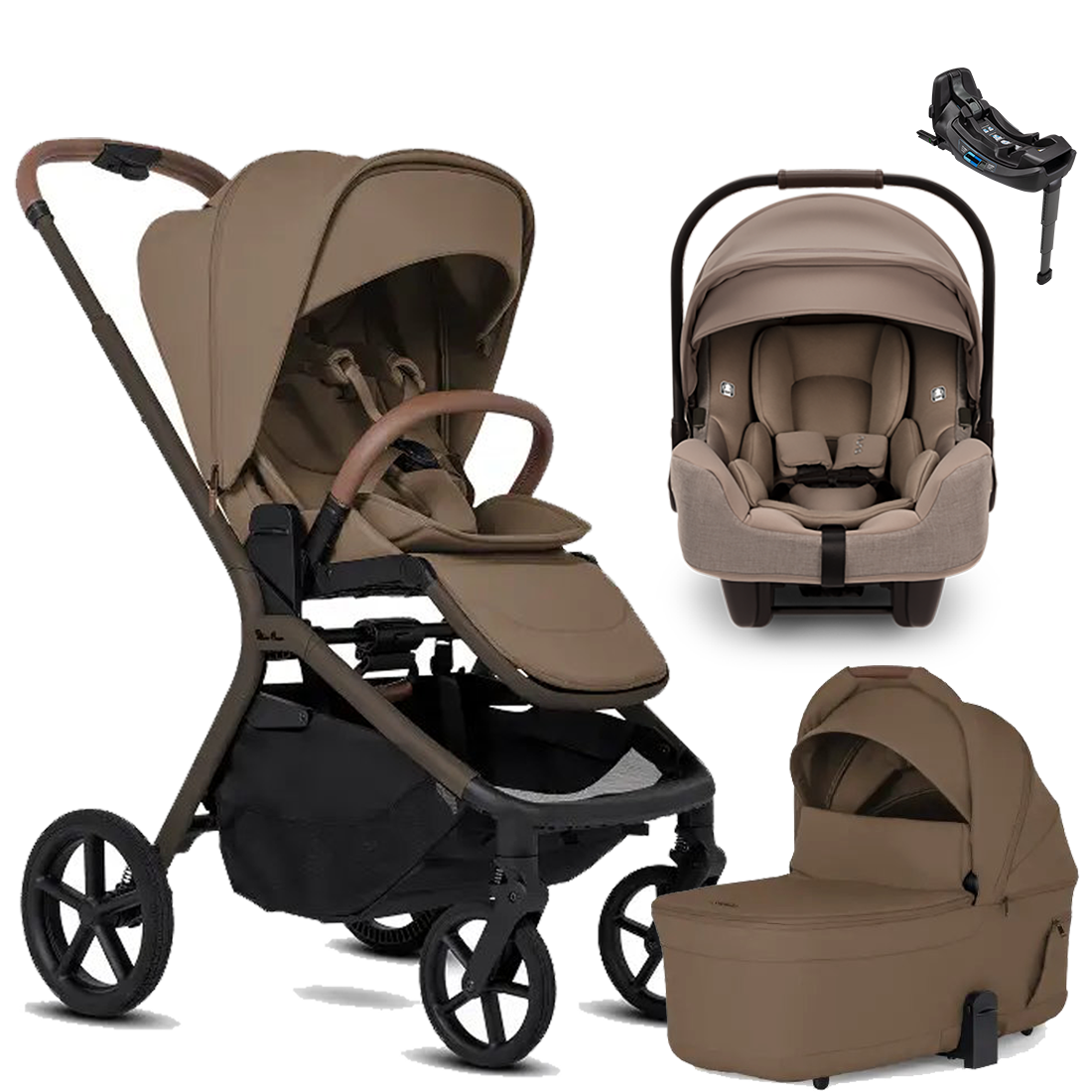 Silver Cross Breez Stroller + Bassinet + Nuna Pipa RX / Pipa Aire RX Travel System