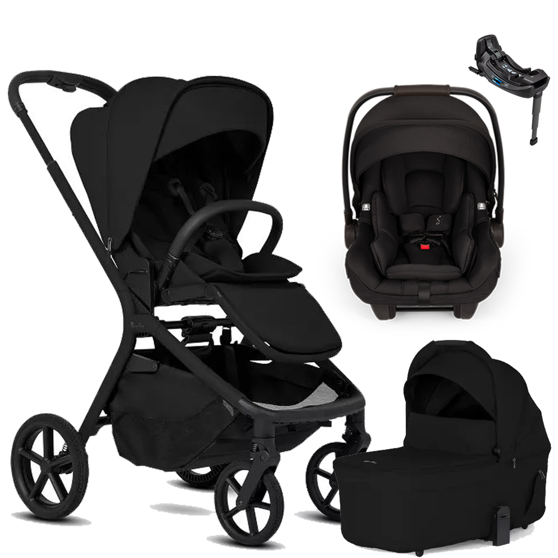 Silver Cross Breez Stroller + Bassinet + Nuna Pipa RX / Pipa Aire RX Travel System