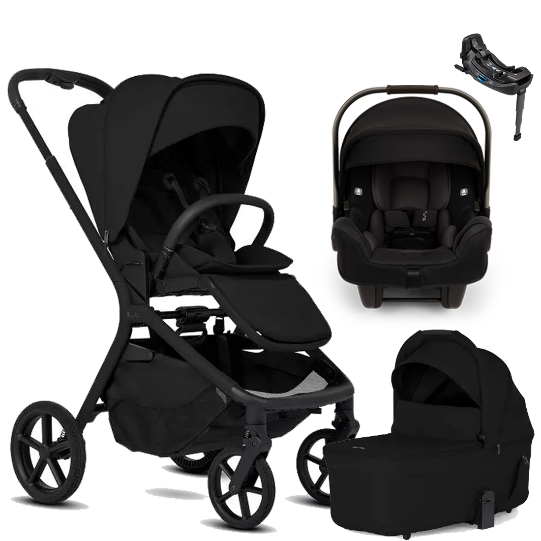 Silver Cross Breez Stroller + Bassinet + Nuna Pipa RX / Pipa Aire RX Travel System