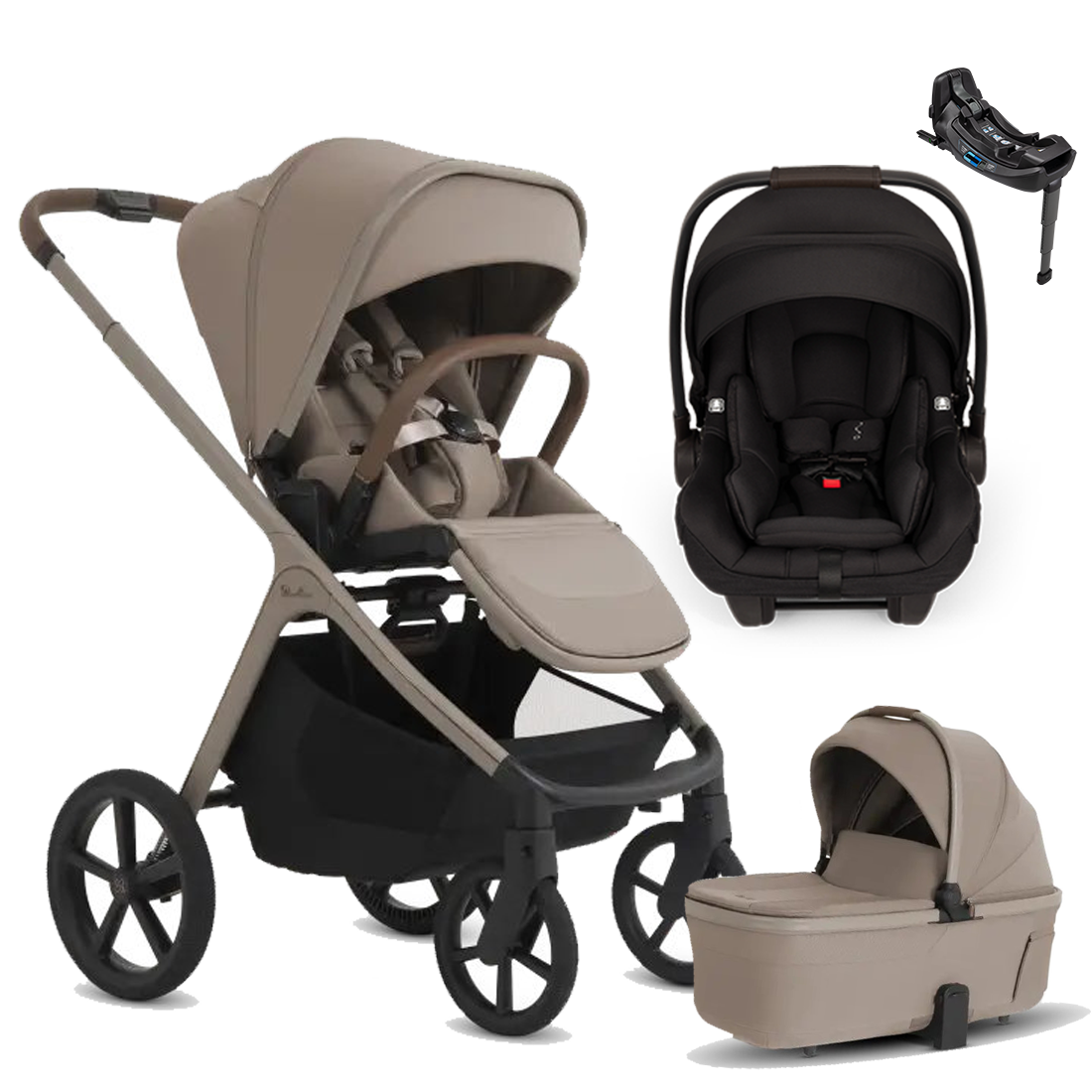 Silver Cross Cove 2 Stroller + Bassinet + Nuna Pipa RX / Pipa Aire RX Travel System