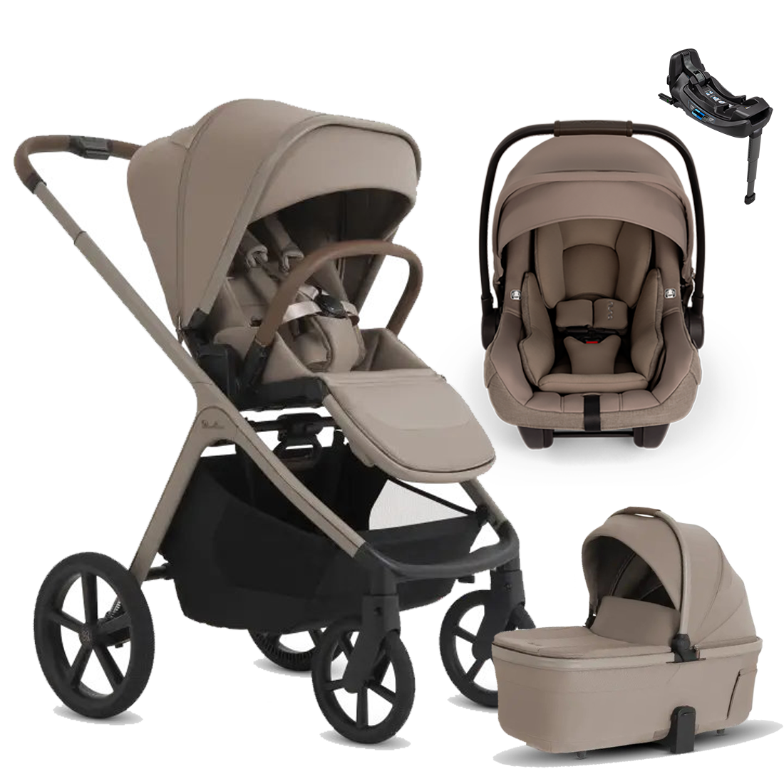 Silver Cross Cove 2 Stroller + Bassinet + Nuna Pipa RX / Pipa Aire RX Travel System