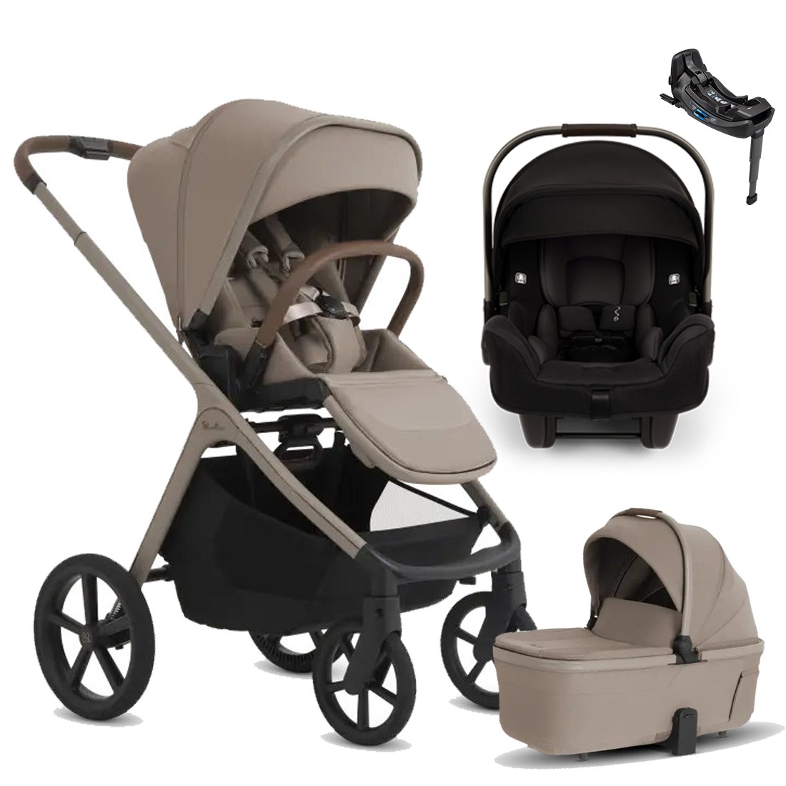 Silver Cross Cove 2 Stroller + Bassinet + Nuna Pipa RX / Pipa Aire RX Travel System