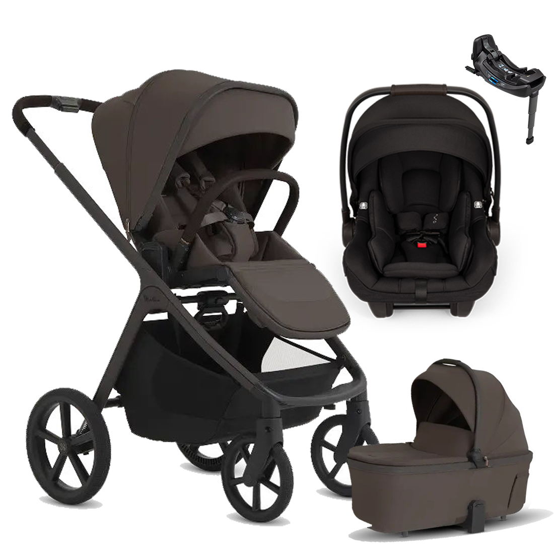 Silver Cross Cove 2 Stroller + Bassinet + Nuna Pipa RX / Pipa Aire RX Travel System