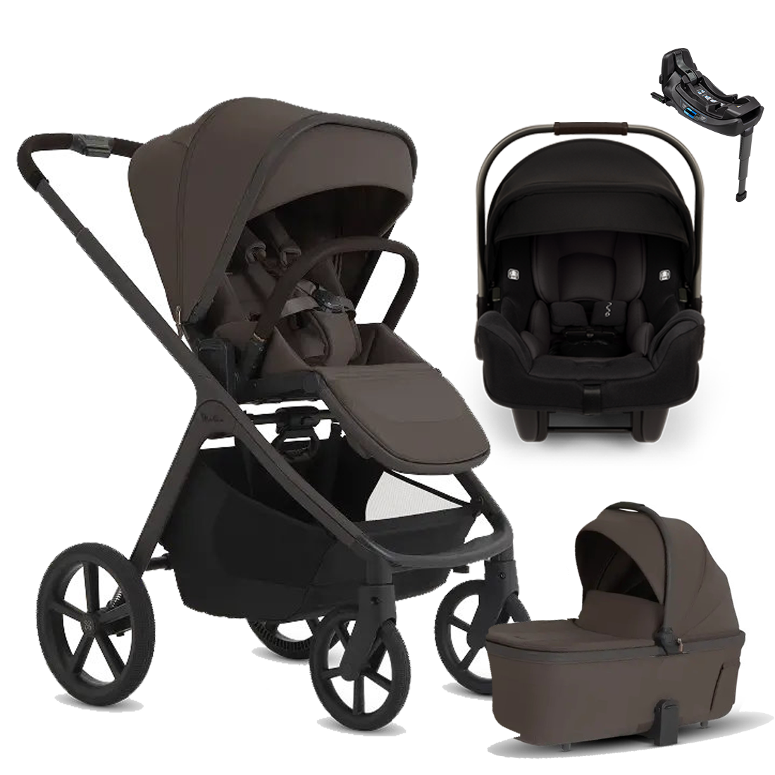 Silver Cross Cove 2 Stroller + Bassinet + Nuna Pipa RX / Pipa Aire RX Travel System