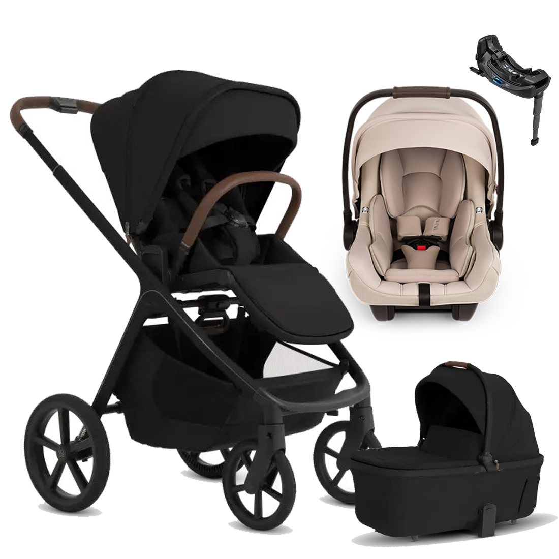 Silver Cross Cove 2 Stroller + Bassinet + Nuna Pipa RX / Pipa Aire RX Travel System