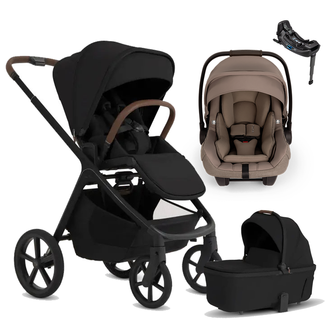 Silver Cross Cove 2 Stroller + Bassinet + Nuna Pipa RX / Pipa Aire RX Travel System