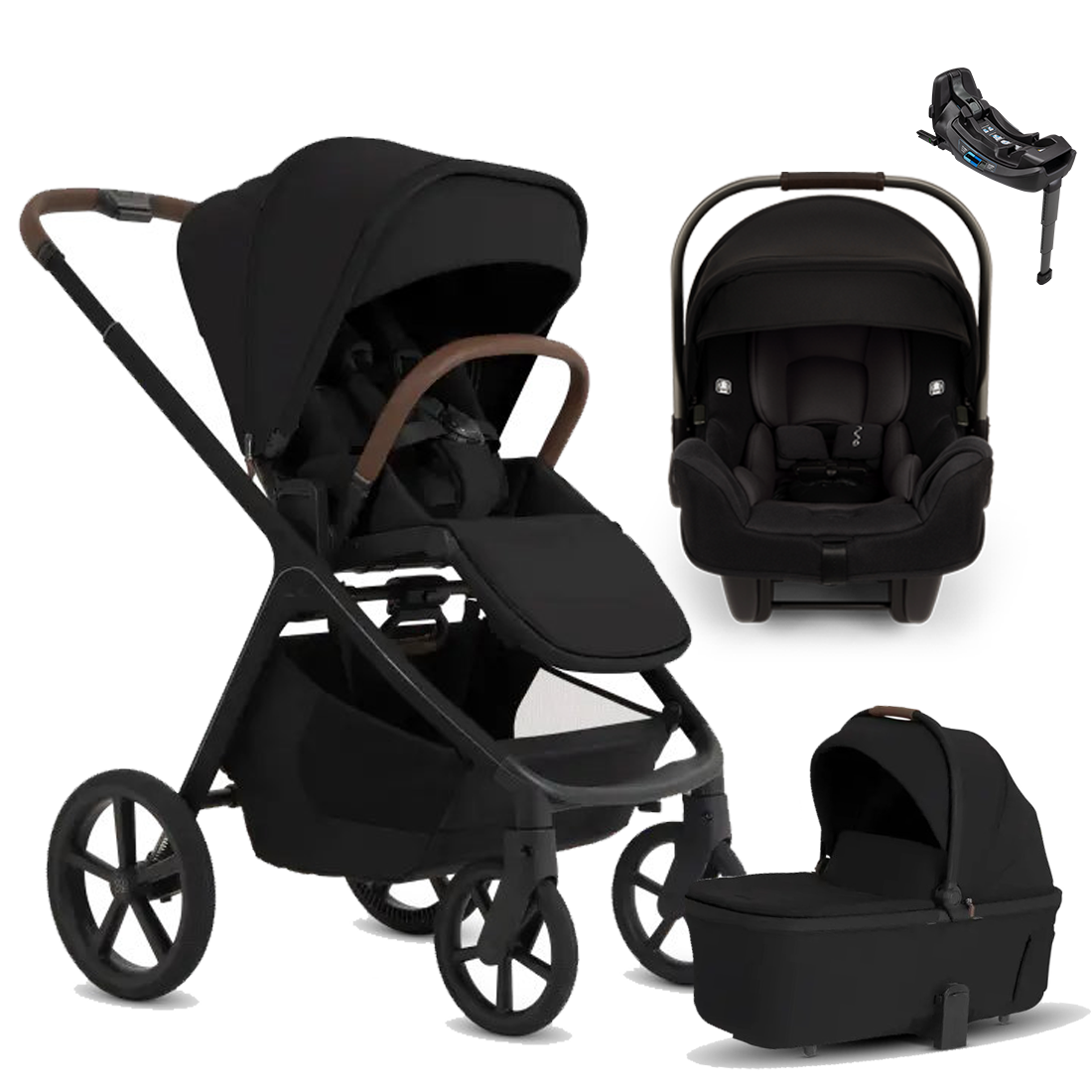 Silver Cross Cove 2 Stroller + Bassinet + Nuna Pipa RX / Pipa Aire RX Travel System