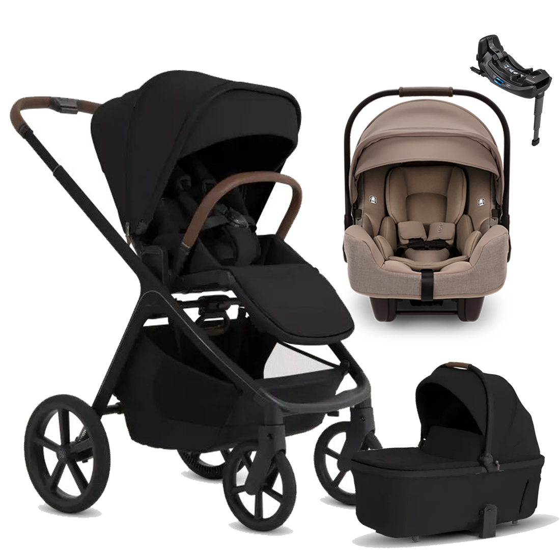 Silver Cross Cove 2 Stroller + Bassinet + Nuna Pipa RX / Pipa Aire RX Travel System