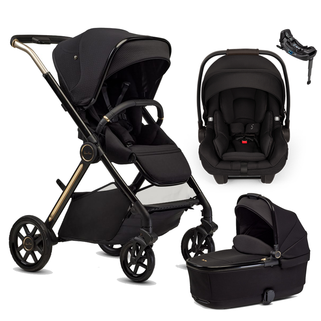 Silver Cross Reef 2 Stroller + Bassinet + Nuna Pipa RX / Pipa Aire RX Travel System