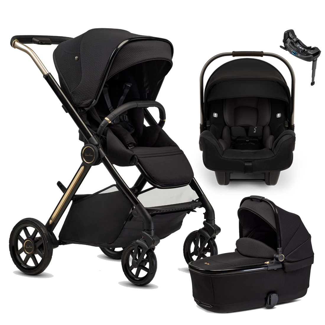Silver Cross Reef 2 Stroller + Bassinet + Nuna Pipa RX / Pipa Aire RX Travel System