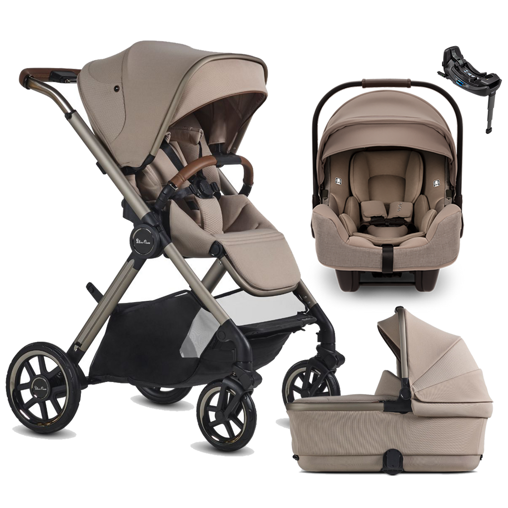 Silver Cross Reef 2 Stroller + Bassinet + Nuna Pipa RX / Pipa Aire RX Travel System
