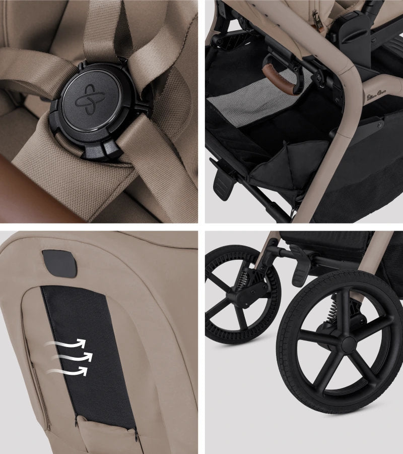 Silver Cross Breez Stroller + Bassinet + Nuna Pipa RX / Pipa Aire RX Travel System