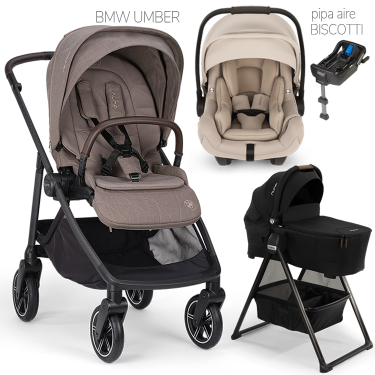 Nuna® SWIV™ Stroller + Bassinet + PIPA Aire / PIPA RX / PIPA Aire RX Travel System