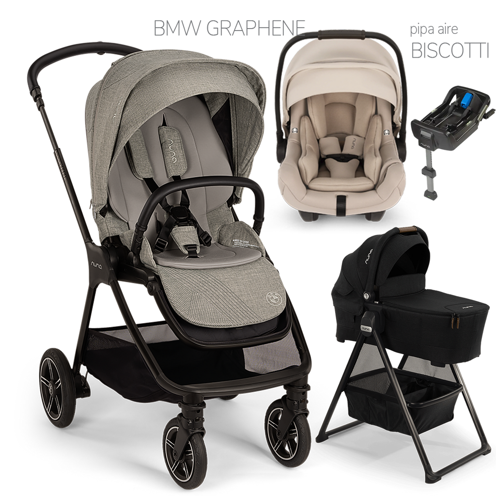 Nuna® TRIV Next™ + Bassinet + PIPA Aire / PIPA RX / PIPA Aire RX Travel System