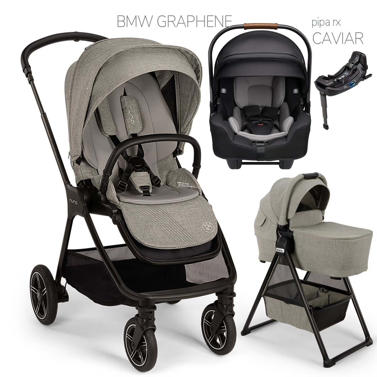 Nuna® TRIV Next™ + Bassinet + PIPA Aire / PIPA RX / PIPA Aire RX Travel System