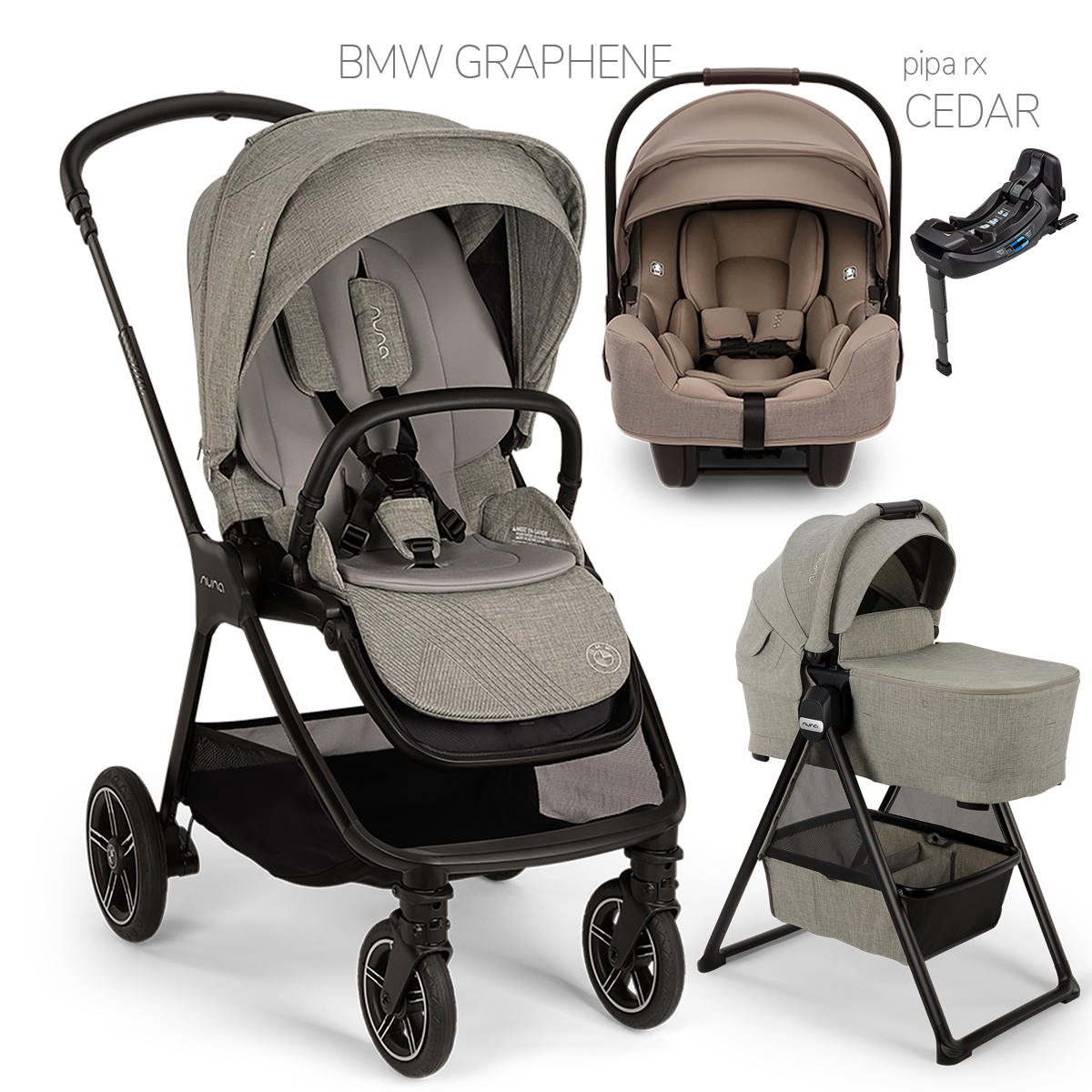 Nuna® TRIV Next™ + Bassinet + PIPA Aire / PIPA RX / PIPA Aire RX Travel System