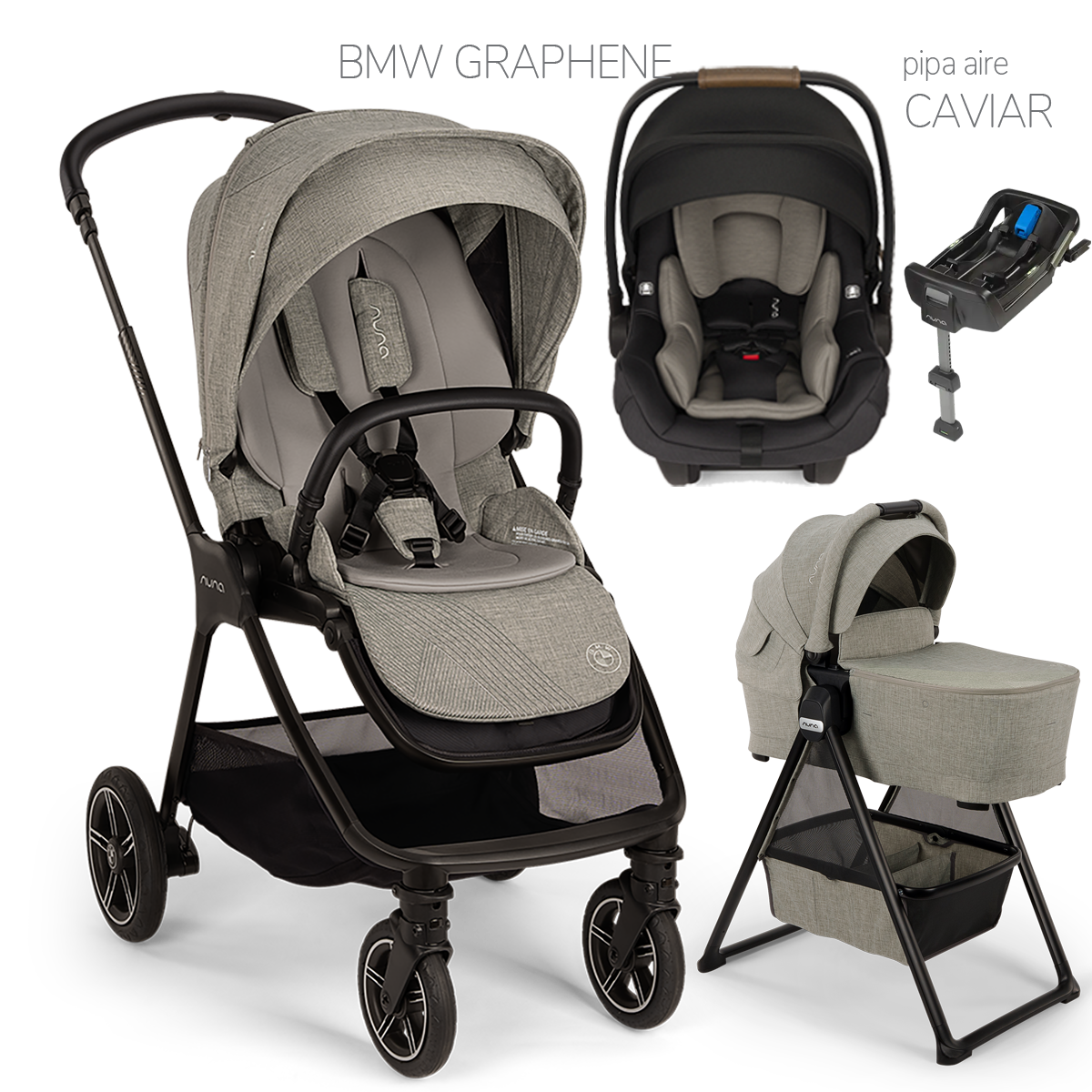 Nuna® TRIV Next™ + Bassinet + PIPA Aire / PIPA RX / PIPA Aire RX Travel System