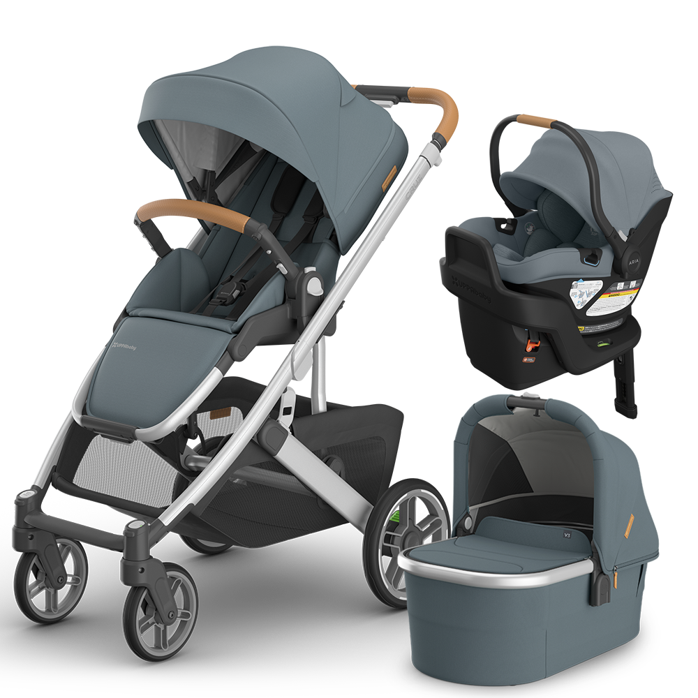 UPPAbaby Cruz V3 Stroller + Bassinet + Mesa/Aria Travel System