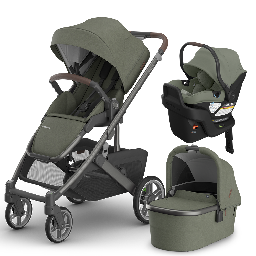 UPPAbaby Cruz V3 Stroller + Bassinet + Mesa/Aria Travel System