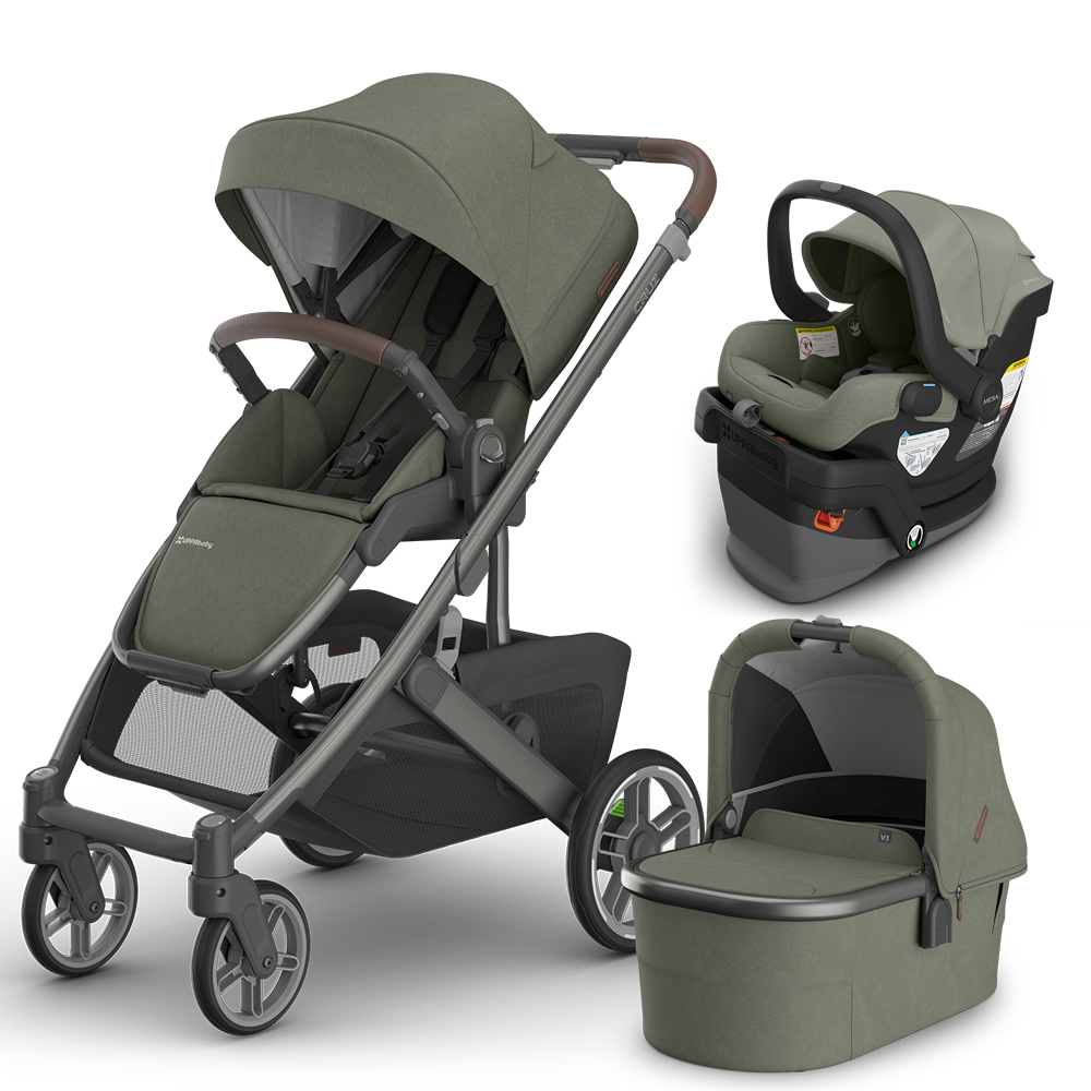UPPAbaby Cruz V3 Stroller + Bassinet + Mesa/Aria Travel System