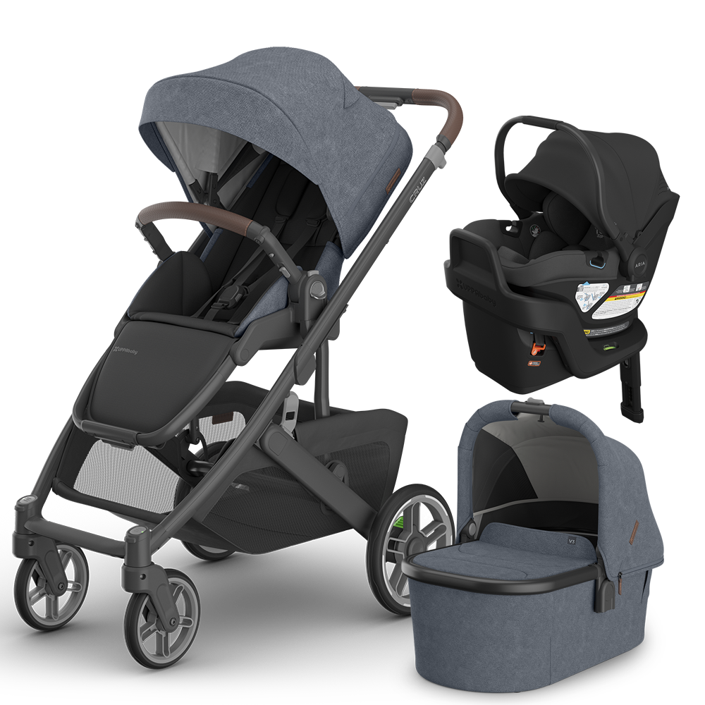 UPPAbaby Cruz V3 Stroller + Bassinet + Mesa/Aria Travel System